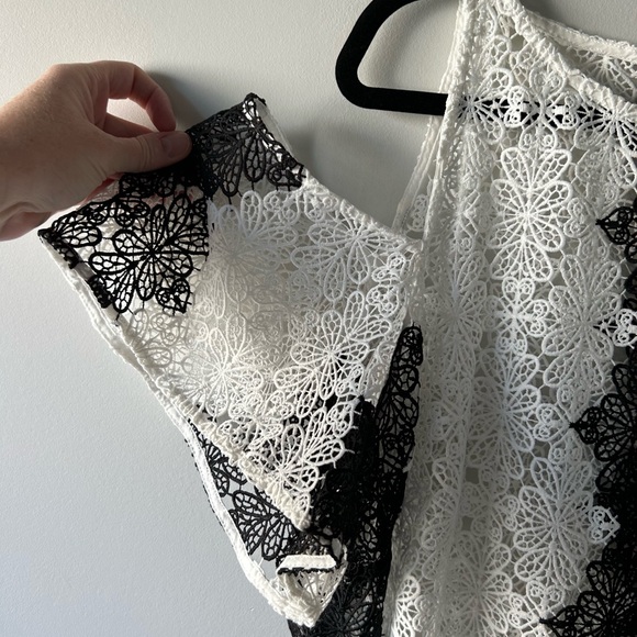 Anne Fontaine black and white sheer lace dress - Picture 7 of 8